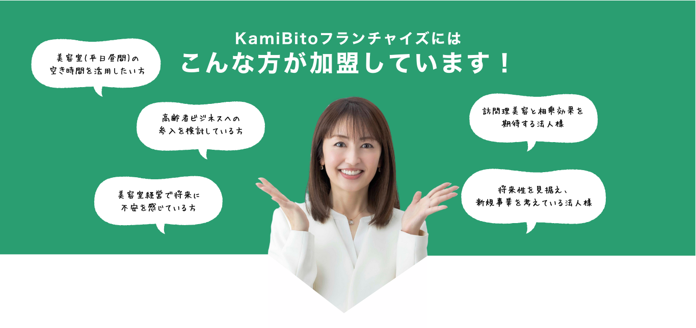 KamiBitoフランチャイズにはこんな方が加盟しています